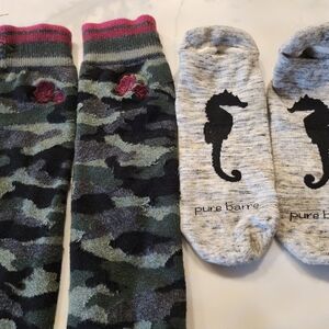 Pure Barre Camouflage and Gray Socks Set